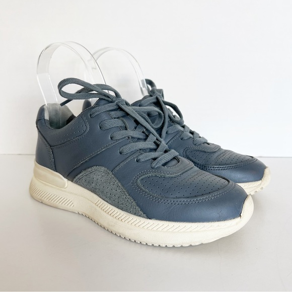 •EVERLANE• Tread: The Trainer Lace Up Sneaker Slate Leather Size 6 Sustainable - Picture 1 of 12